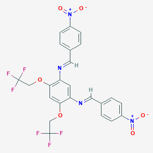 molecular formula C24H16F6N4O6 B375509 N~1~,N~3~-bis(4-nitrobenzylidene)-4,6-bis(2,2,2-trifluoroethoxy)-1,3-benzenediamine 