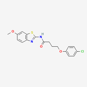 4-(4-chlorophenoxy)-N-(6-methoxy-1,3-benzothiazol-2-yl)butanamide