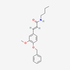 molecular formula C21H25NO3 B3755153 3-[4-(benzyloxy)-3-methoxyphenyl]-N-butylacrylamide 