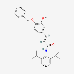 3-[4-(benzyloxy)-3-methoxyphenyl]-N-(2,6-diisopropylphenyl)acrylamide