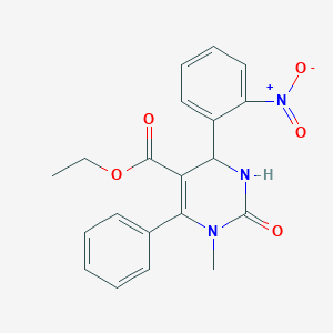 Ethyl 3-methyl-6-(2-nitrophenyl)-2-oxo-4-phenyl-1,6-dihydropyrimidine-5-carboxylate