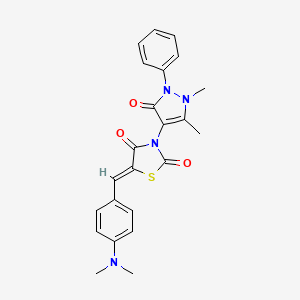 (5Z)-5-[4-(dimethylamino)benzylidene]-3-(1,5-dimethyl-3-oxo-2-phenyl-2,3-dihydro-1H-pyrazol-4-yl)-1,3-thiazolidine-2,4-dione