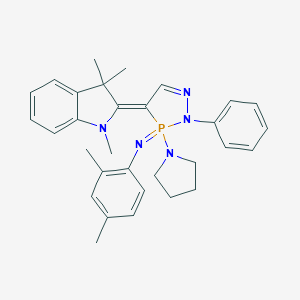 2,4-dimethyl-N-[2-phenyl-3-(1-pyrrolidinyl)-4-(1,3,3-trimethyl-1,3-dihydro-2H-indol-2-ylidene)-3,4-dihydro-2H-1,2,3lambda~5~-diazaphosphol-3-ylidene]aniline