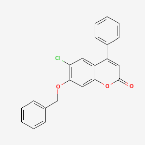 molecular formula C22H15ClO3 B3755235 7-(benzyloxy)-6-chloro-4-phenyl-2H-chromen-2-one 