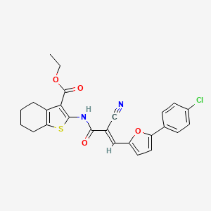 ethyl 2-({3-[5-(4-chlorophenyl)-2-furyl]-2-cyanoacryloyl}amino)-4,5,6,7-tetrahydro-1-benzothiophene-3-carboxylate