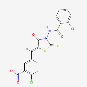 2-chloro-N-[5-(4-chloro-3-nitrobenzylidene)-4-oxo-2-thioxo-1,3-thiazolidin-3-yl]benzamide