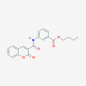 3-[(2-Oxo-2H-chromene-3-carbonyl)-amino]-benzoic acid butyl ester