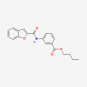 molecular formula C20H19NO4 B3755291 butyl 3-[(1-benzofuran-2-ylcarbonyl)amino]benzoate 