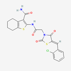 2-({[(5Z)-5-(2-chlorobenzylidene)-2,4-dioxo-1,3-thiazolidin-3-yl]acetyl}amino)-4,5,6,7-tetrahydro-1-benzothiophene-3-carboxamide