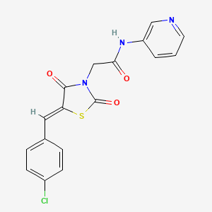 2-[(5Z)-5-[(4-CHLOROPHENYL)METHYLIDENE]-2,4-DIOXO-1,3-THIAZOLIDIN-3-YL]-N-(PYRIDIN-3-YL)ACETAMIDE