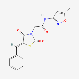 2-(5-benzylidene-2,4-dioxo-1,3-thiazolidin-3-yl)-N-(5-methyl-3-isoxazolyl)acetamide