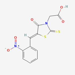 [5-(2-nitrobenzylidene)-4-oxo-2-thioxo-1,3-thiazolidin-3-yl]acetic acid