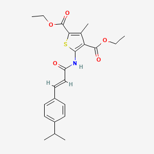 diethyl 5-{[(2E)-3-(4-isopropylphenyl)prop-2-enoyl]amino}-3-methylthiophene-2,4-dicarboxylate