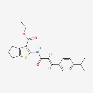 ethyl 2-{[3-(4-isopropylphenyl)acryloyl]amino}-5,6-dihydro-4H-cyclopenta[b]thiophene-3-carboxylate