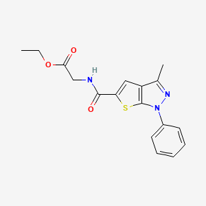 ethyl N-[(3-methyl-1-phenyl-1H-thieno[2,3-c]pyrazol-5-yl)carbonyl]glycinate