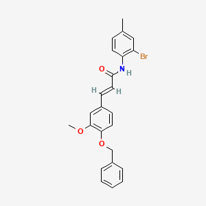 molecular formula C24H22BrNO3 B3755413 3-[4-(benzyloxy)-3-methoxyphenyl]-N-(2-bromo-4-methylphenyl)acrylamide 