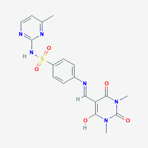 4-{[(1,3-dimethyl-2,4,6-trioxotetrahydropyrimidin-5(2H)-ylidene)methyl]amino}-N-(4-methylpyrimidin-2-yl)benzenesulfonamide