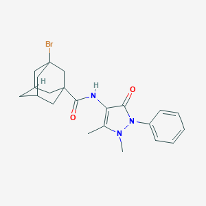 molecular formula C22H26BrN3O2 B375543 3-溴-N-(1,5-二甲基-3-氧代-2-苯基吡唑-4-基)金刚烷-1-甲酰胺 CAS No. 300570-18-7