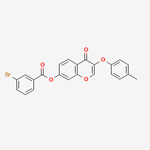 molecular formula C23H15BrO5 B3755439 [3-(4-Methylphenoxy)-4-oxochromen-7-yl] 3-bromobenzoate 