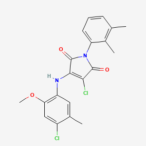 3-chloro-4-[(4-chloro-2-methoxy-5-methylphenyl)amino]-1-(2,3-dimethylphenyl)-1H-pyrrole-2,5-dione