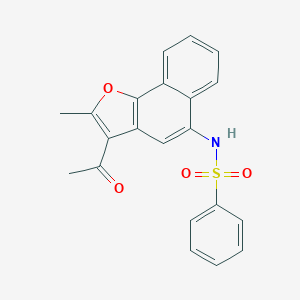 molecular formula C21H17NO4S B375546 N-(3-acetyl-2-methylnaphtho[1,2-b]furan-5-yl)benzenesulfonamide 