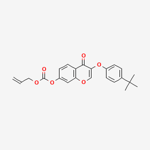 [3-(4-Tert-butylphenoxy)-4-oxochromen-7-yl] prop-2-enyl carbonate