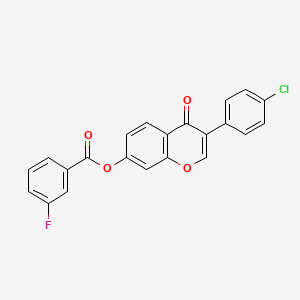 [3-(4-Chlorophenyl)-4-oxochromen-7-yl] 3-fluorobenzoate