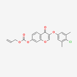 molecular formula C21H17ClO6 B3755480 allyl 3-(4-chloro-3,5-dimethylphenoxy)-4-oxo-4H-chromen-7-yl carbonate 