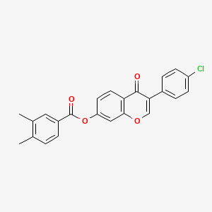 [3-(4-Chlorophenyl)-4-oxochromen-7-yl] 3,4-dimethylbenzoate