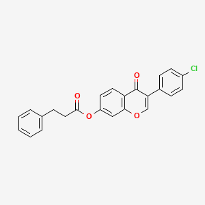 [3-(4-Chlorophenyl)-4-oxochromen-7-yl] 3-phenylpropanoate