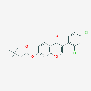 [3-(2,4-Dichlorophenyl)-4-oxochromen-7-yl] 3,3-dimethylbutanoate