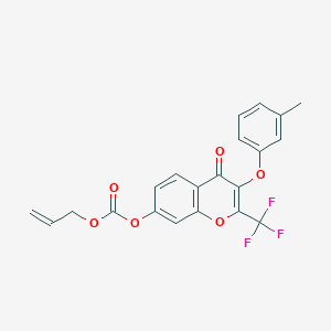 allyl 3-(3-methylphenoxy)-4-oxo-2-(trifluoromethyl)-4H-chromen-7-yl carbonate