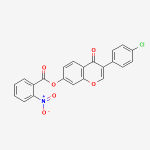 [3-(4-Chlorophenyl)-4-oxochromen-7-yl] 2-nitrobenzoate