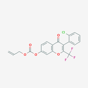 allyl 3-(2-chlorophenyl)-4-oxo-2-(trifluoromethyl)-4H-chromen-7-yl carbonate