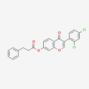 3-(2,4-dichlorophenyl)-4-oxo-4H-chromen-7-yl 3-phenylpropanoate