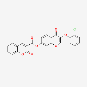 [3-(2-Chlorophenoxy)-4-oxochromen-7-yl] 2-oxochromene-3-carboxylate