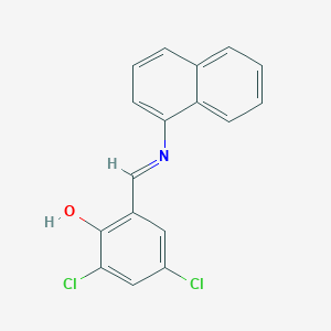 molecular formula C17H11Cl2NO B375556 2,4-Dichloro-6-[(1-naphthylimino)methyl]phenol 