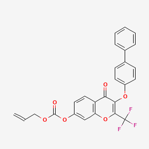 allyl 3-(4-biphenylyloxy)-4-oxo-2-(trifluoromethyl)-4H-chromen-7-yl carbonate