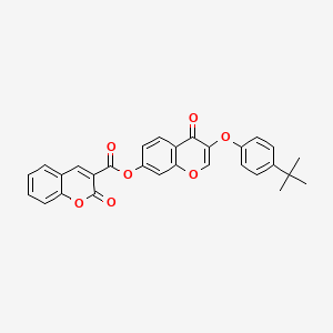 molecular formula C29H22O7 B3755574 [3-(4-Tert-butylphenoxy)-4-oxochromen-7-yl] 2-oxochromene-3-carboxylate 