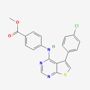 Methyl 4-[[5-(4-chlorophenyl)thieno[2,3-d]pyrimidin-4-yl]amino]benzoate