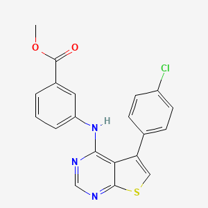 Methyl 3-[[5-(4-chlorophenyl)thieno[2,3-d]pyrimidin-4-yl]amino]benzoate