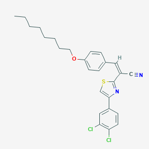 molecular formula C26H26Cl2N2OS B375566 2-[4-(3,4-Dichlorophenyl)-1,3-thiazol-2-yl]-3-[4-(octyloxy)phenyl]acrylonitrile 
