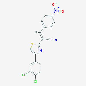 (2E)-2-[4-(3,4-DICHLOROPHENYL)-1,3-THIAZOL-2-YL]-3-(4-NITROPHENYL)PROP-2-ENENITRILE