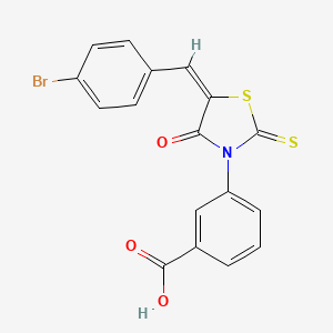 3-[5-(4-bromobenzylidene)-4-oxo-2-thioxo-1,3-thiazolidin-3-yl]benzoic acid