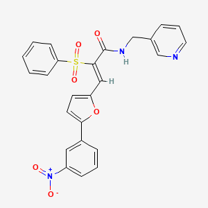 molecular formula C25H19N3O6S B3755699 (2Z)-2-(BENZENESULFONYL)-3-[5-(3-NITROPHENYL)FURAN-2-YL]-N-[(PYRIDIN-3-YL)METHYL]PROP-2-ENAMIDE 