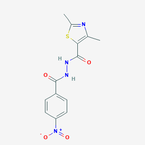 N'-{4-nitrobenzoyl}-2,4-dimethyl-1,3-thiazole-5-carbohydrazide
