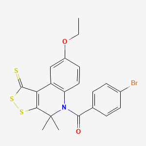 5-(4-bromobenzoyl)-8-ethoxy-4,4-dimethyl-4,5-dihydro-1H-[1,2]dithiolo[3,4-c]quinoline-1-thione