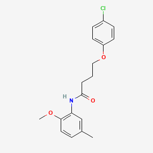 4-(4-chlorophenoxy)-N-(2-methoxy-5-methylphenyl)butanamide