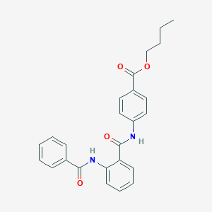 molecular formula C25H24N2O4 B375574 Butyl 4-{[2-(benzoylamino)benzoyl]amino}benzoate 