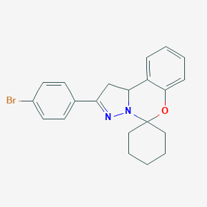 molecular formula C21H21BrN2O B375575 2-(4-Bromophenyl)-1,10b-dihydrospiro(pyrazolo[1,5-c][1,3]benzoxazine-5,1'-cyclohexane) 